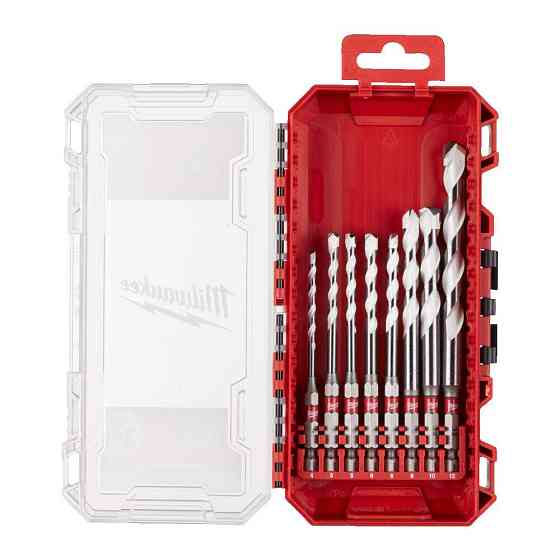 Набір свердел універсальних SHOCKWAVE HEX PACKOUT MILWAUKEE, (діаметри 4/5/5/6/6/8/10/12мм) (8шт) пластиковий кейс Одеса