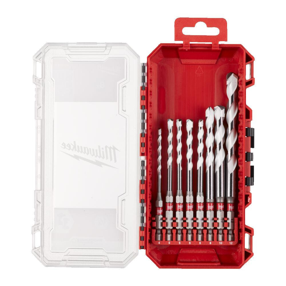 Набір свердел універсальних SHOCKWAVE HEX PACKOUT MILWAUKEE, (діаметри 4/5/5/6/6/8/10/12мм) (8шт) пластиковий кейс Одеса - фото 1