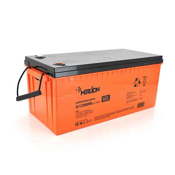 Акумуляторна батарея MERLION GL122000M8 12 V 200 Ah ( 522 х 240 х 219 ) Q1/18 Київ