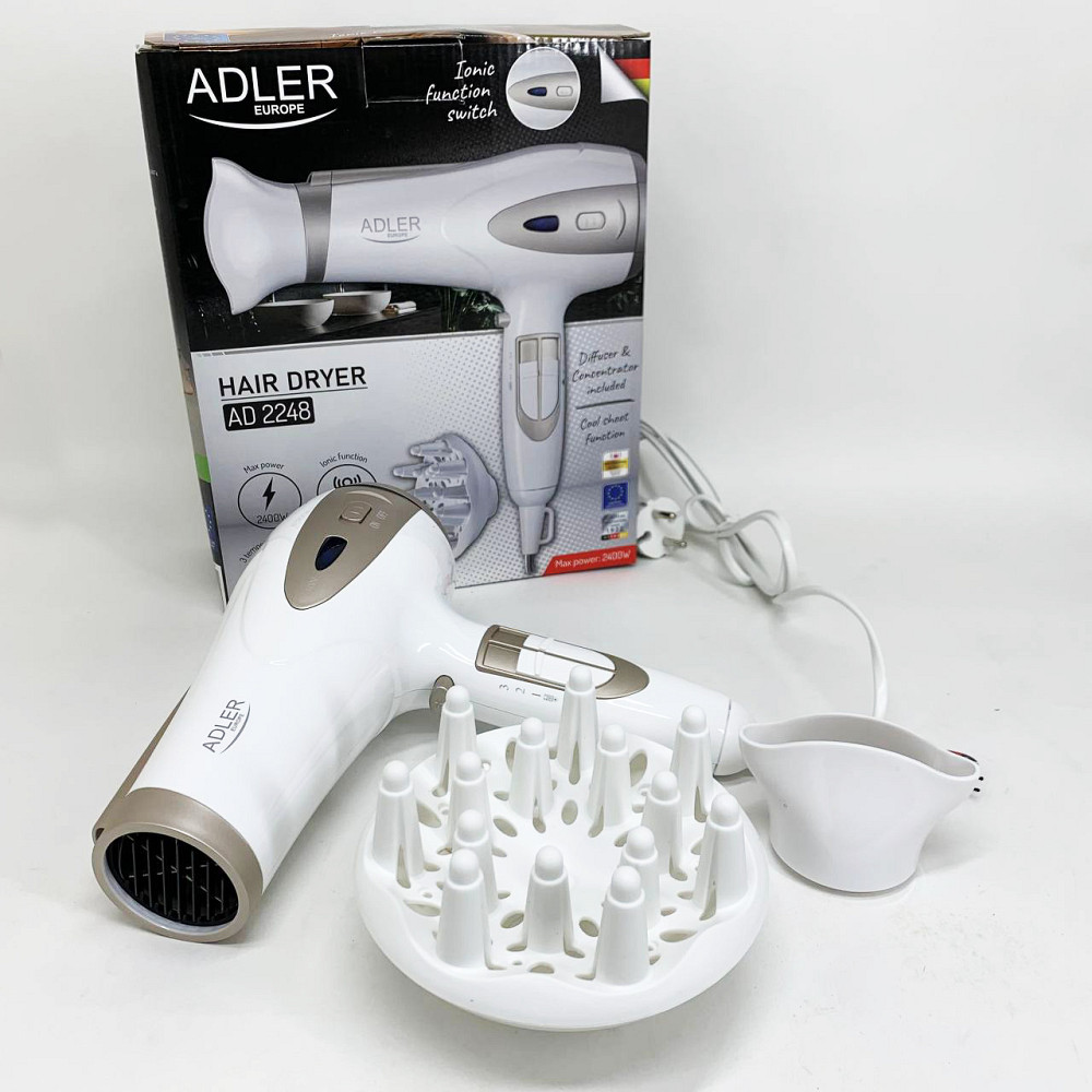 Фен професійний домашній для волосся, Портативний фен для сушіння Портативний з насадками YJ-20 Львів - фото 3