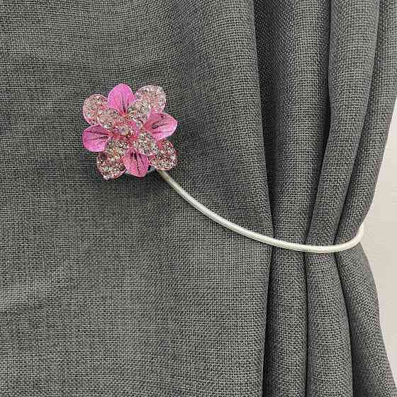 Магніти для штор та гардин "Flowers" набір 2 шт Рожевий (81-222) Київ