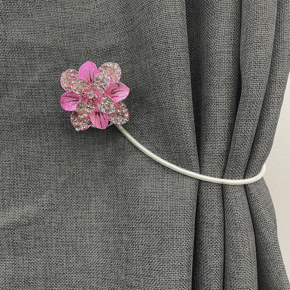 Магніти для штор та гардин "Flowers" набір 2 шт Рожевий (81-222) Київ - фото 4