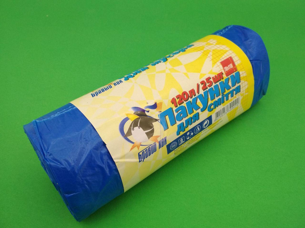 Пакети для сміття в рулонах 120л 25шт КОК сині Харків - фото 2