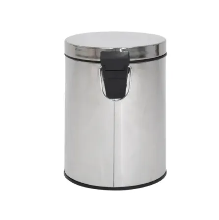 Мусорное ведро круглое Zerix Solo-TC0105 SS Color малое 5 л цвет нерж. сталь (ZX5897) Черновцы - изображение 4