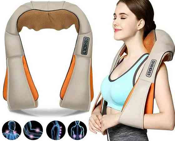 АКЦІЯ Масажер для шиї з підігрівом Neck Kneading Воротниковый массажер. Харків