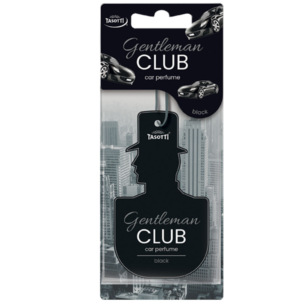 Ароматизатор для авто листочок "GentlemanClub" Black (Чорний) Tasotti Київ - фото 1