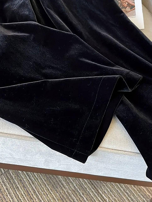 Женские повседневные брюки прямого кроя из мягкой ткани велюр 48/52 Одесса - изображение 6