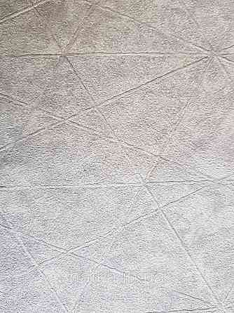 Шпалери вінілові на флізелін Rasch Composition 0,53х10 геометрія смуги фігури під штукатурку сірі з сріблом Київ