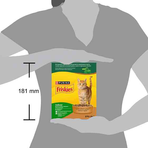 Сухий корм FRISKIES Indoor для дорослих котів що постійно перебувають у приміщенні, з куркою та індичкою, з овочами, 270 г Київ