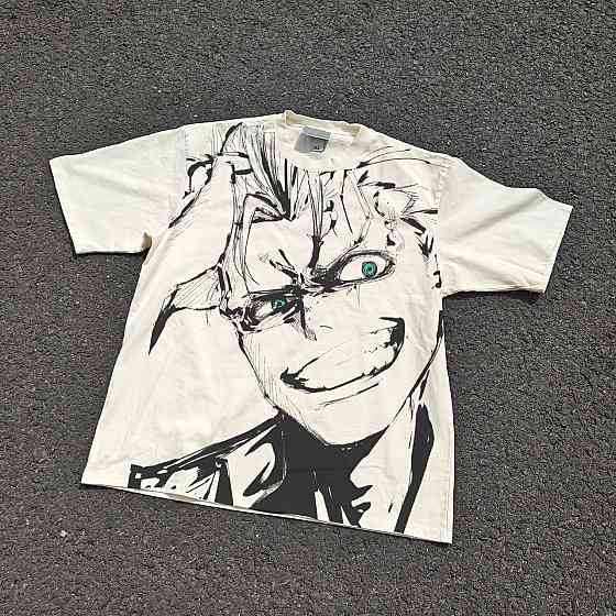 Футболка для хлопчика з принтом аніме Аніме Трігун Стампеде Васх оверсайз (зріст від 165 до 180) Чорний Дніпро