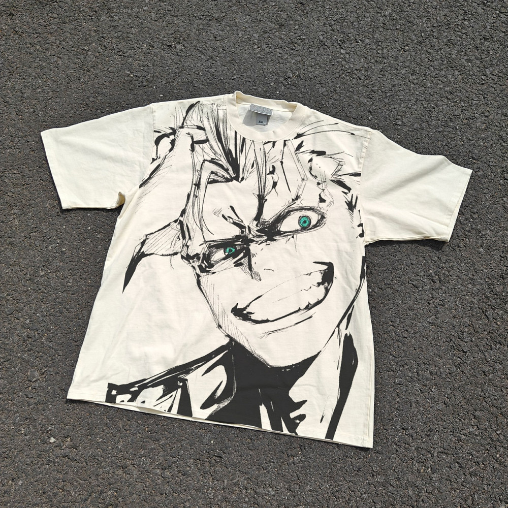 Футболка для хлопчика з принтом аніме Аніме Трігун Стампеде Васх оверсайз (зріст від 165 до 180) Чорний Дніпро - фото 1