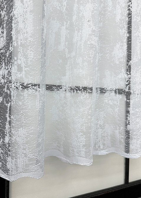 Тюль VR-Textil 1600т Жаккард Мрамор Высотой 120 см Белый 400х120 см (40-203) Киев - изображение 6