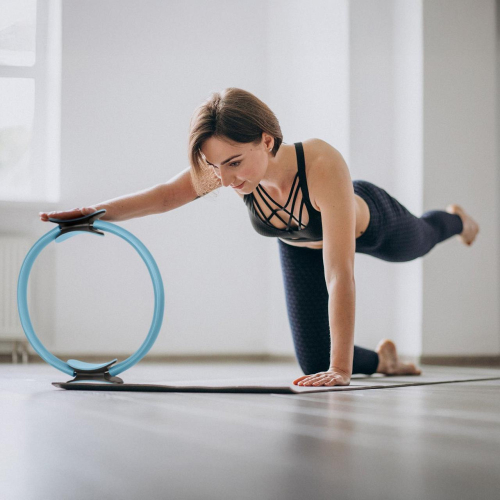 Кольцо для пилатеса Gymtek армированное стекловолокно 38см голубой Киев - изображение 4