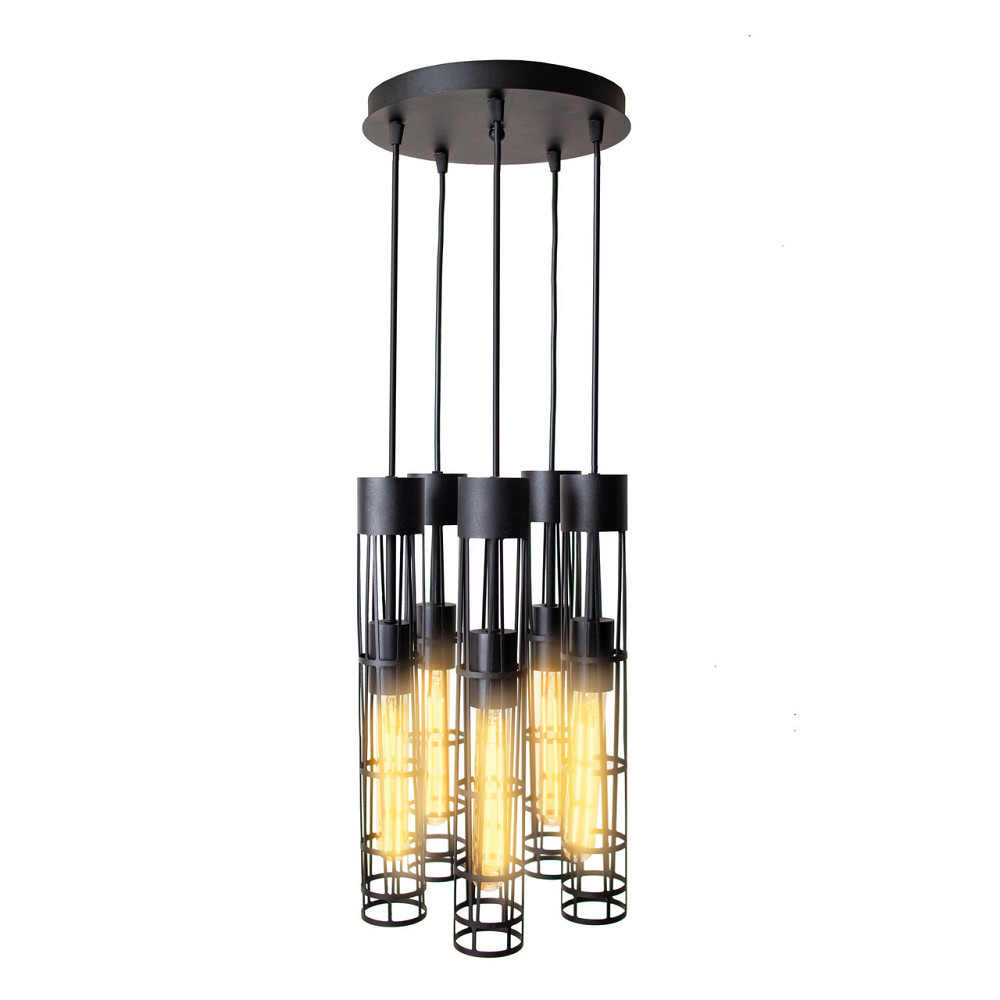 Cветильник лофт подвесной Е27-5 Flow NL 6040-5R BK Киев - изображение 5