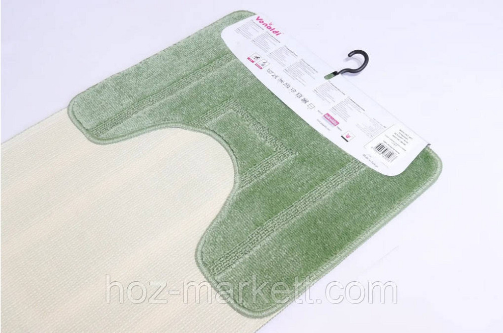 Коврики в ванную и туалет зеленые производства Турция 80 х 50 см и 50 х 40 см Харьков - изображение 3