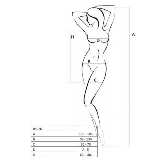 Бодістокінг Passion BS026 black, сукня-сітка на бретелях Львів