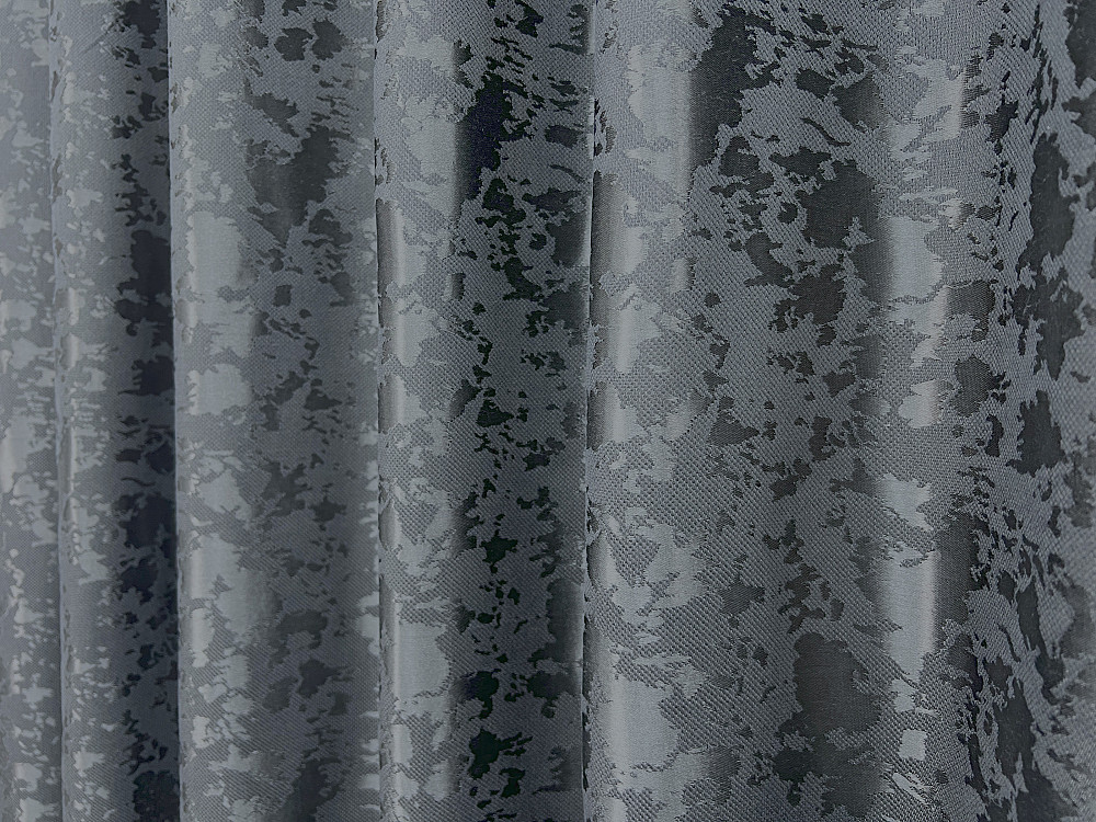Комплект штор VR-Textil Льон Мармур 150х270 2шт і Тюль 400х270 1262ш-1675т Графітовий з білим 71-166/3 Київ - фото 7