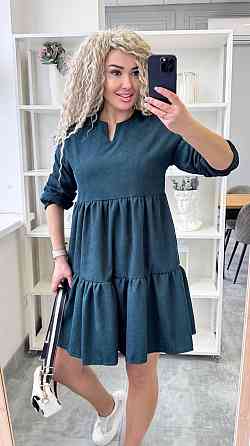 Женское базовое повседневное платье микро вельвет пляшка, 42/44 Одесса