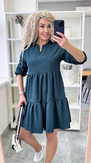 Жіноче базове повсякденне плаття мікровельвет пляшка, 42/44 Одеса - фото 4