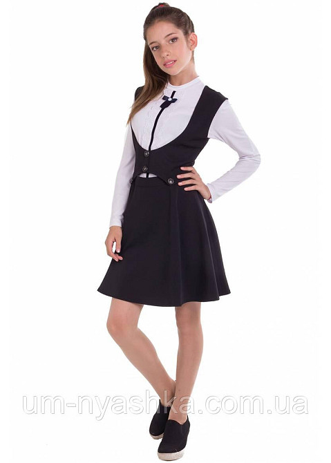 Шкільний сарафан чорний Аріна 122-146 Кривой Рог - изображение 1