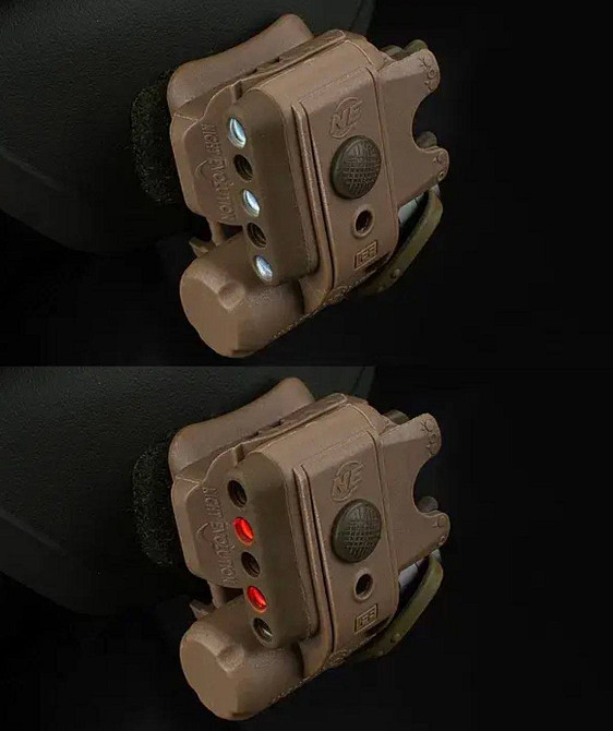 Тактичний ліхтарик на шолом (біле та червоне світло) Койот Вінниця - фото 4