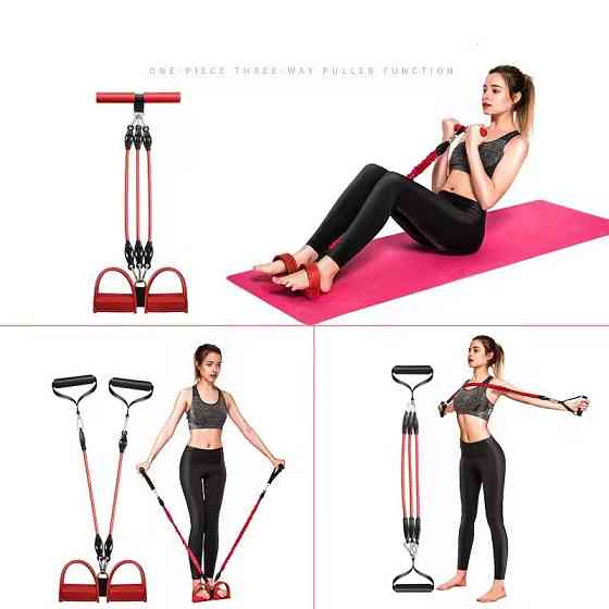 Тренажер эспандер многофункциональный для фитнеса,красный Каменец-Подольский