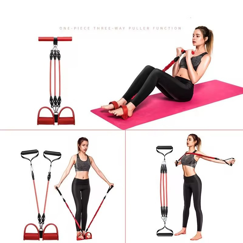 Тренажер эспандер многофункциональный для фитнеса,красный Каменец-Подольский - изображение 3