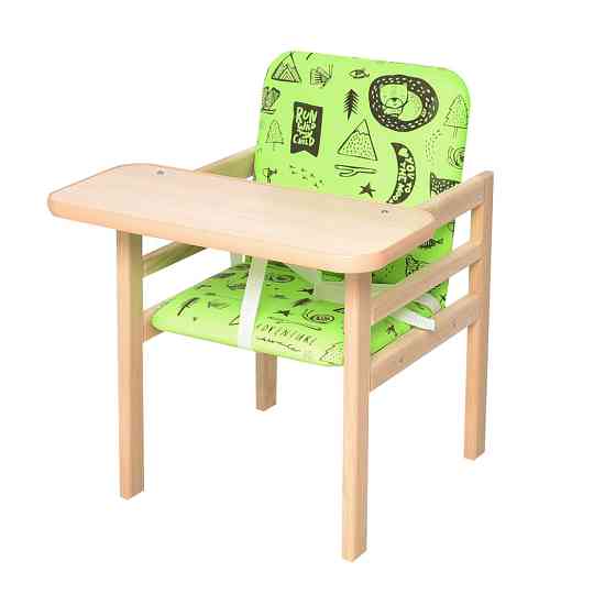Стільчик для годування 2 в 1 Quest лайм, дерево Вінниця