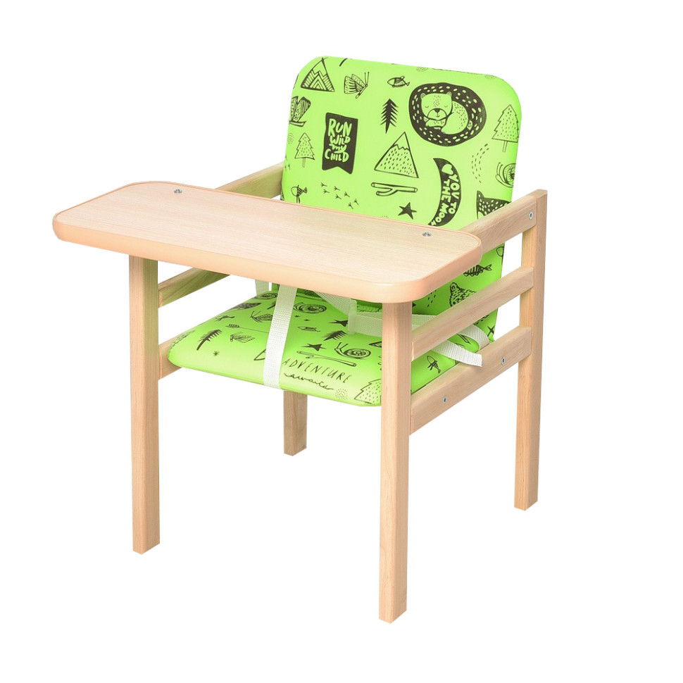 Стульчик для кормления 2 в 1 Quest лайм, дерево Винница - изображение 4