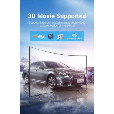 Кабель HDMI M - M, 2.0 м, V2.1, 8K 60Гц обплетення, Silver Metal Type Vention Винница - изображение 3