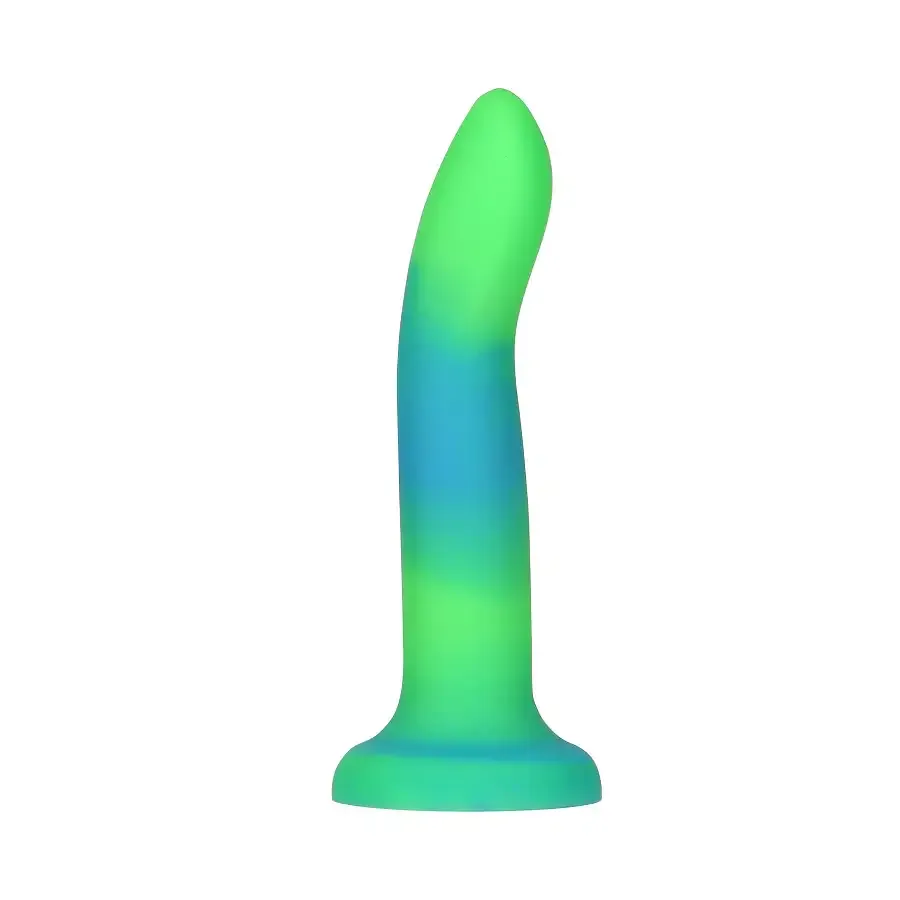 Фалоімітатор, що світиться в темряві, ADDICTION Rave 8″, Glow in the Dark Dildo Blue Green, 20,3 см Львів - фото 1
