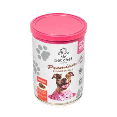 Вологий корм для собак Pet Chef М'ясний мікс 415 г (4820255193625) Вінниця