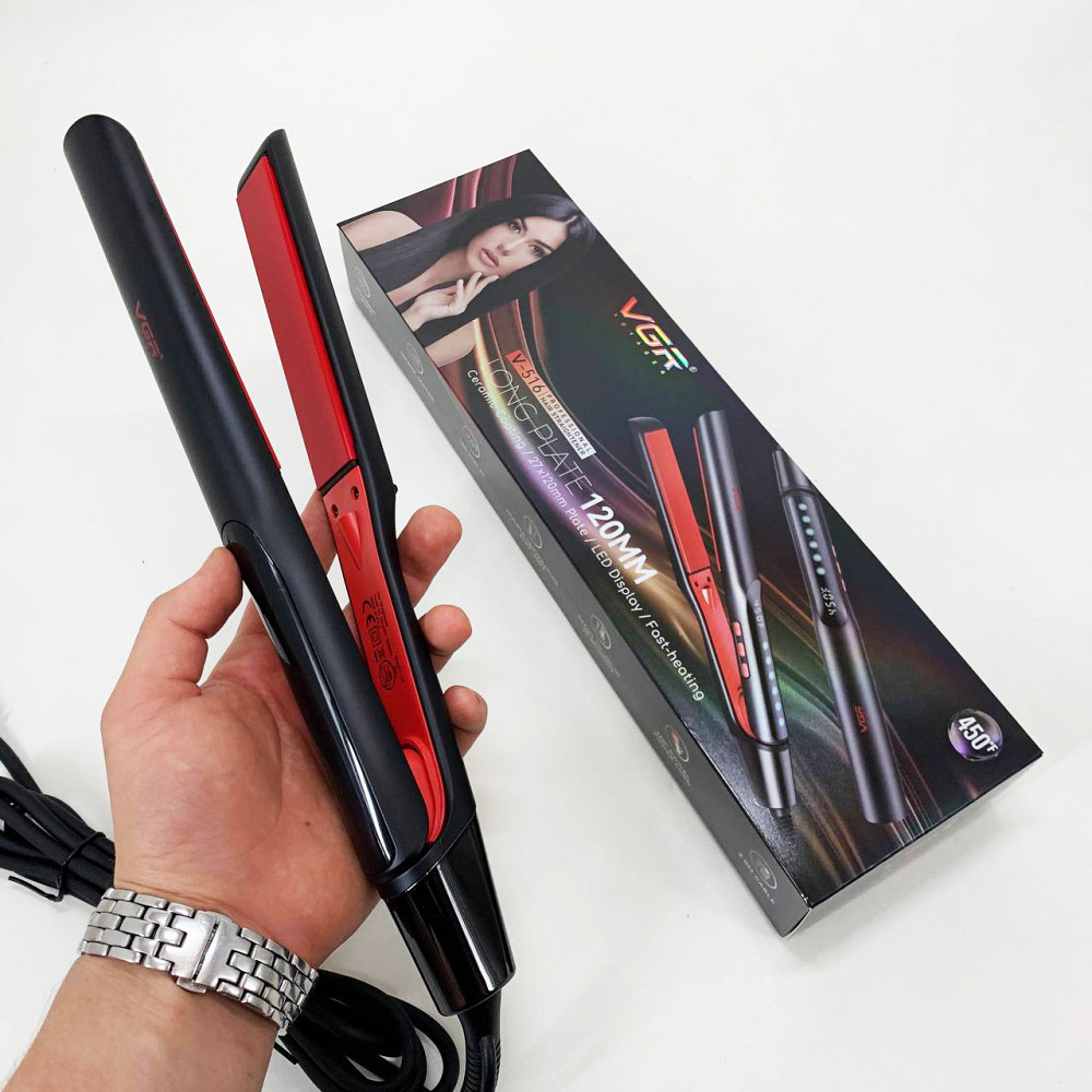 Щипцы гофре для выравнивание волос VGR, Широкий утюжок для выпрямления волос, Выпрямитель утюжок щипцы TQ-18 Львов - изображение 1
