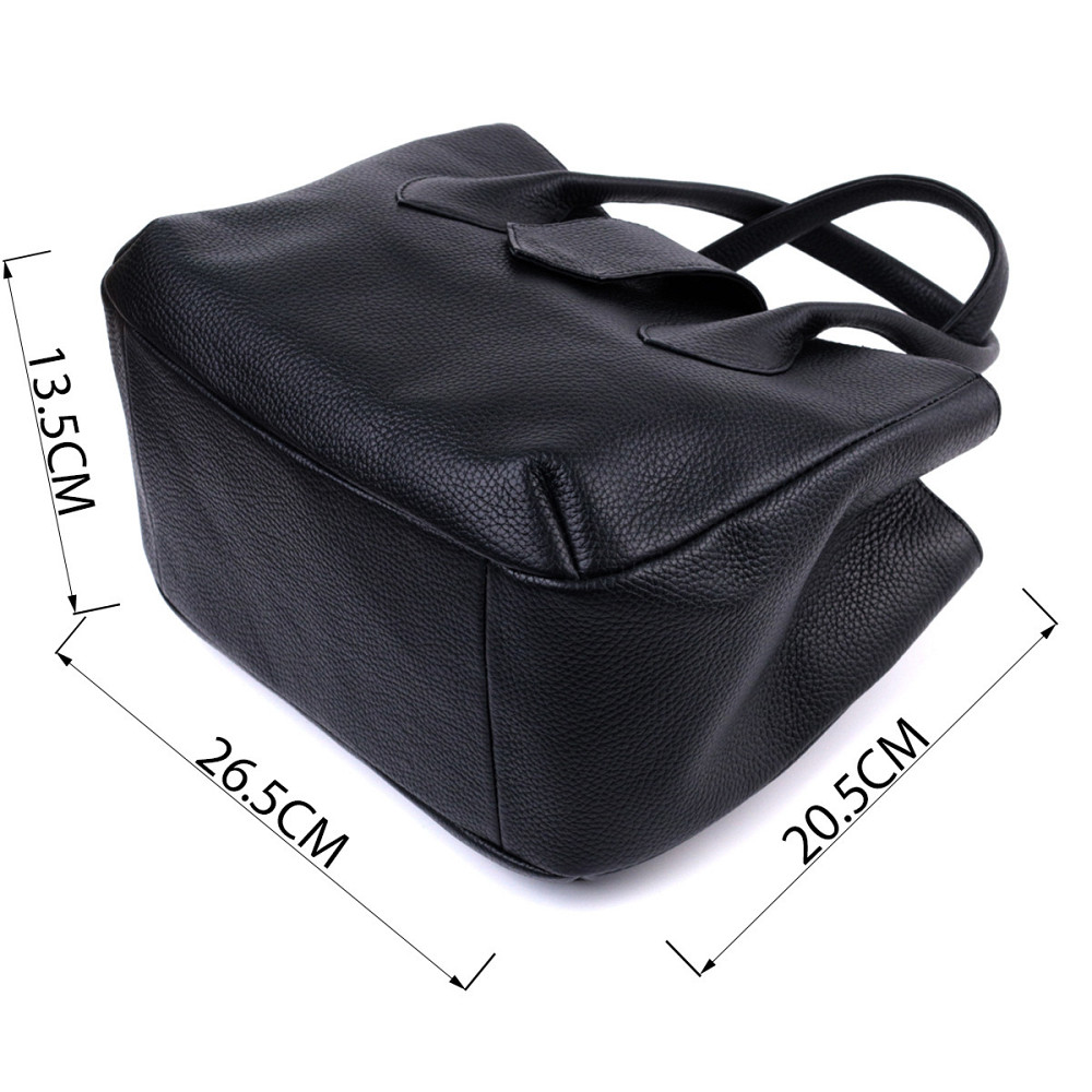 Замечательная женская сумка с двумя ручками из натуральной кожи Shvigel 22829 Черная Киев - изображение 3