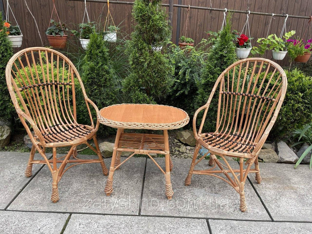 Меблі плетені на балкон з лози Київ - фото 3