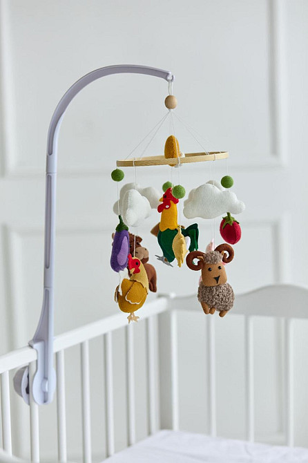 Дитячий мобіль на ліжечко для немовлят WoollyFox "Мрія Фермера" Київ - фото 5