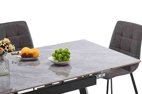 Стіл Бастіон 140(+30+30)*80,чорн/керам Армані грей Київ