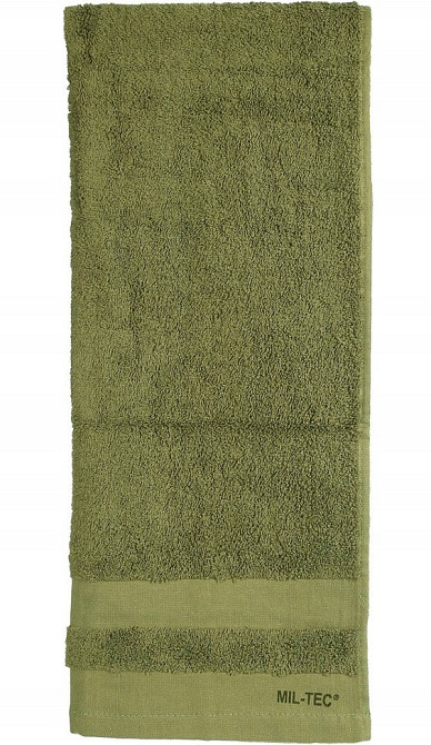 Туристическое Полотенце быстросохнущее 110х50 см из хлопка Mil-Tec от Sturm (16011001) Olive Нововолынск - изображение 2
