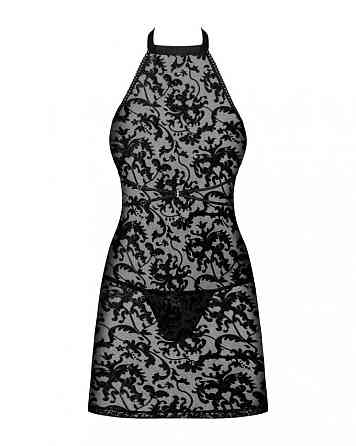 Рубашка з трусиками Obsessive Softily chemise 2XL/3XL Чорний Sex Aura Київ