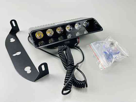 Маячок проблисковий для авто S9 стробоскоп мигалка 9-80V 6 led діодів помаранчевий спалах (під скло) Мукачево