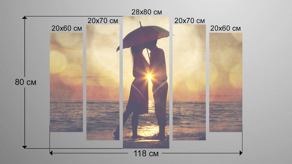 Модульна картина Пара Море Art-110_5 Київ - фото 3