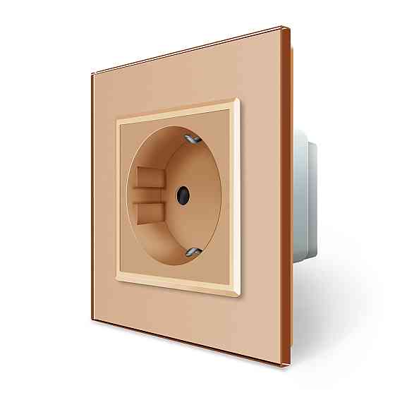 LIVOLO Розумна розетка ZigBee з заземленням Livolo золото (VL-FCTC16AZ-2BP) Коломия