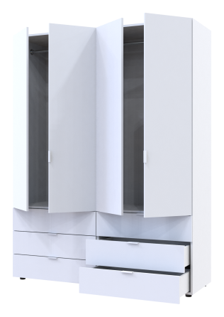 Комплект шаф для одягу Doros Гелар (2 шт.) 155х49,5х203,4 см Білий (DRS-011104) Львів