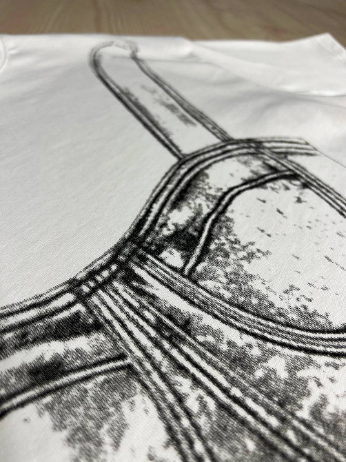 Футболка жіноча A-N 2732 варена коротка широка малюнок корсет бра, білий, one size Київ - фото 4