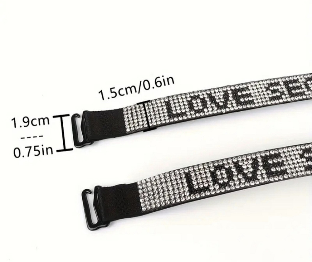 Бретельки з камінчиками Рожевий Смела - изображение 5