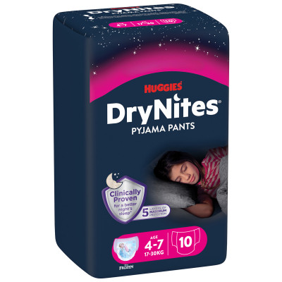 Подгузники Huggies DryNites для девочек 4-7 лет 10 шт (5029053527581) Винница - изображение 1