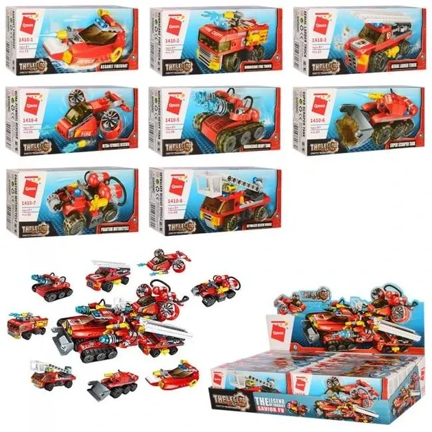 Конструктор Qman 1410 пожежна техніка, від 57 дет., за 1шт, шт Київ - фото 1