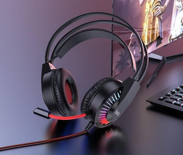 Игровая гарнитура HOCO W105 red Винница - изображение 6