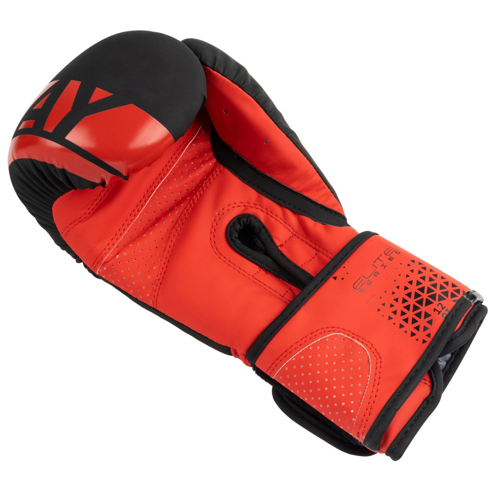 Боксерські рукавички для боксу та єдиноборств на липучці 14 унцій PowerPlay 3086 Matt Challenger чорний з червоним Київ - фото 5