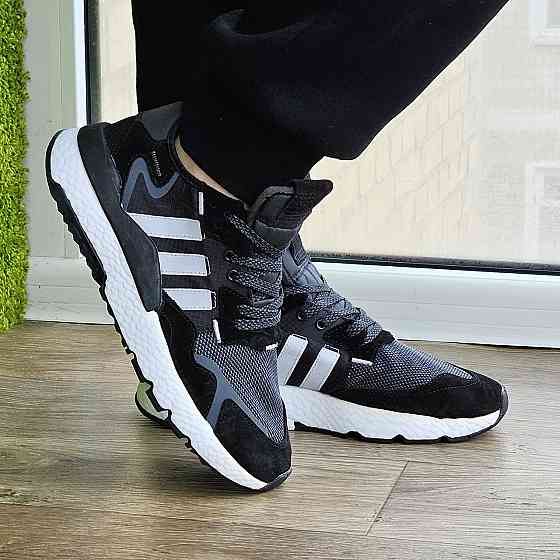 Літні Кросівки Adidas Jogger Сіточка Чорні Адідас Бігові Легкі (розміри: 41,42,43,44,45) Відеовідвід Дніпро